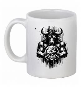 Чашка керамическая Тату мінотавр знак зодіака телець