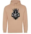 Женская толстовка (худи) Тату мінотавр знак зодіака телець Песочный фото