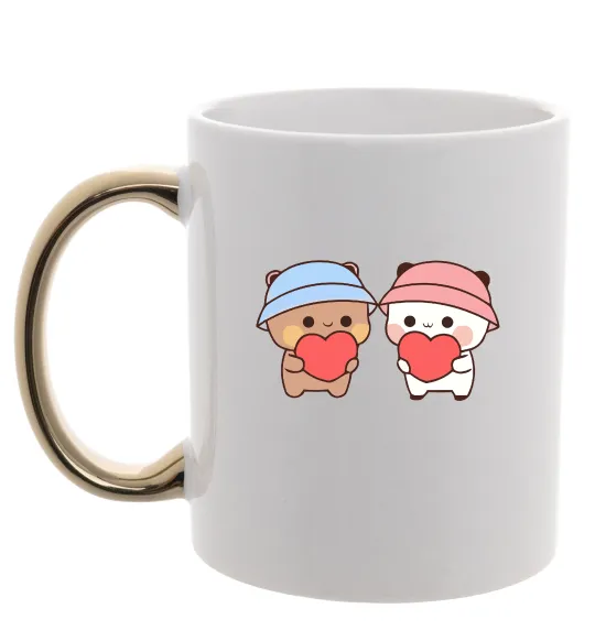 Чашка з кольоровою ручкою МіміМішки Золото фото