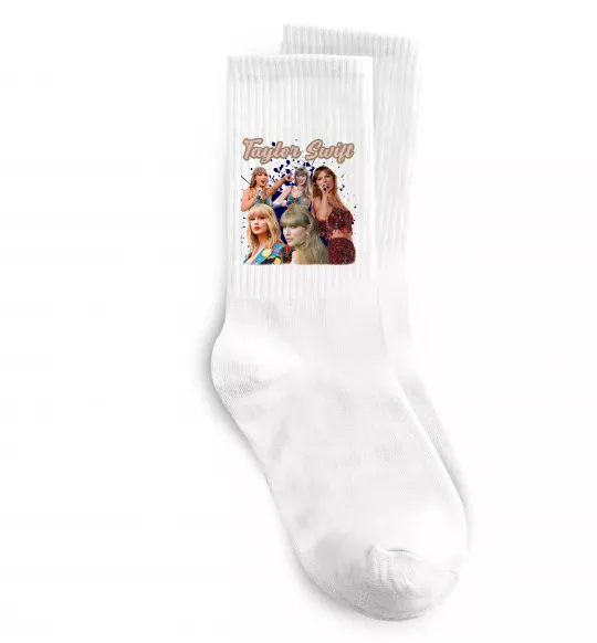 Носки Тейлор Свіфт Белый фото