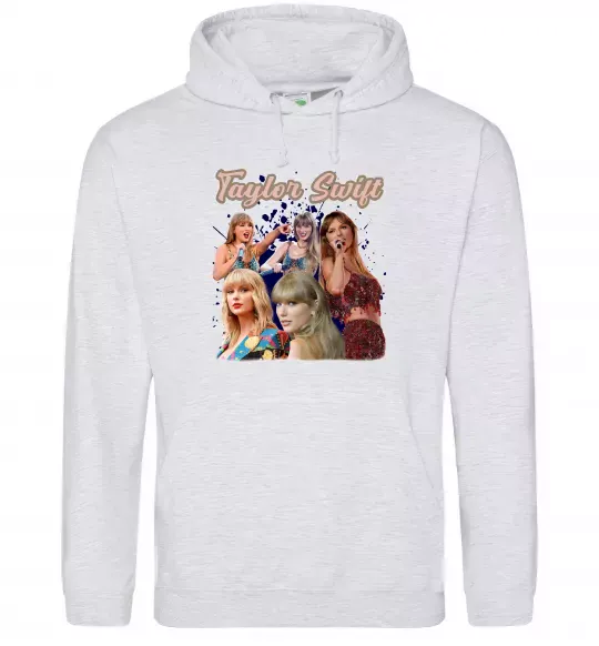 Женская толстовка (худи) Тейлор Свіфт Серый меланж фото