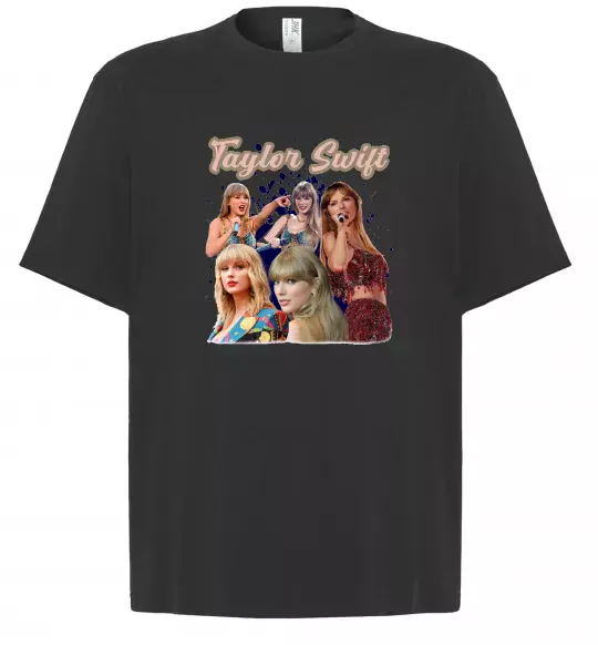 Футболка Оверсайз Тейлор Свіфт Черный фото