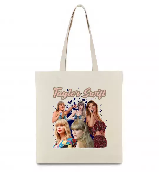 Еко-сумка Тейлор Свіфт Бежевий фото