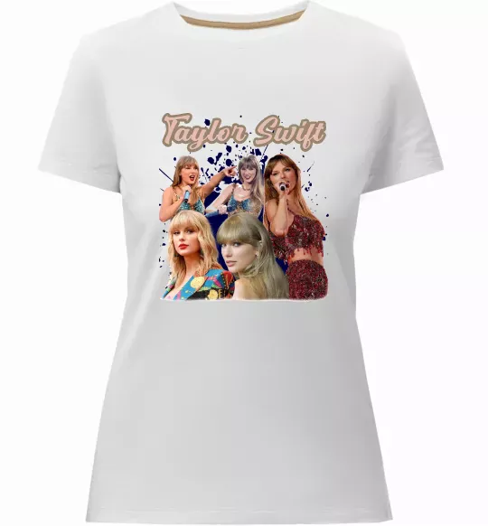 Женская премиум футболка Тейлор Свіфт Белый фото