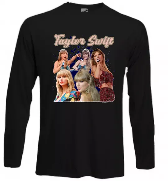 Лонгслив Тейлор Свіфт Черный фото