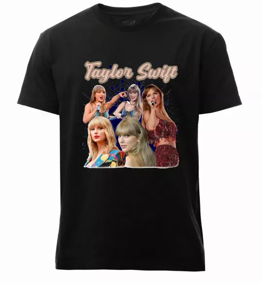 Мужская премиум футболка Тейлор Свіфт Черный фото