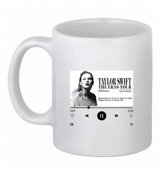 Чашка керамічна Taylor Swift player Білий фото