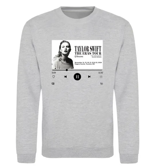 Світшот Taylor Swift player Сірий меланж фото