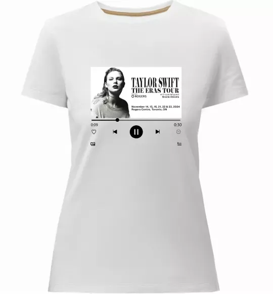 Женская премиум футболка Taylor Swift player Белый фото