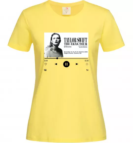 Жіноча футболка Taylor Swift player Лимонний фото
