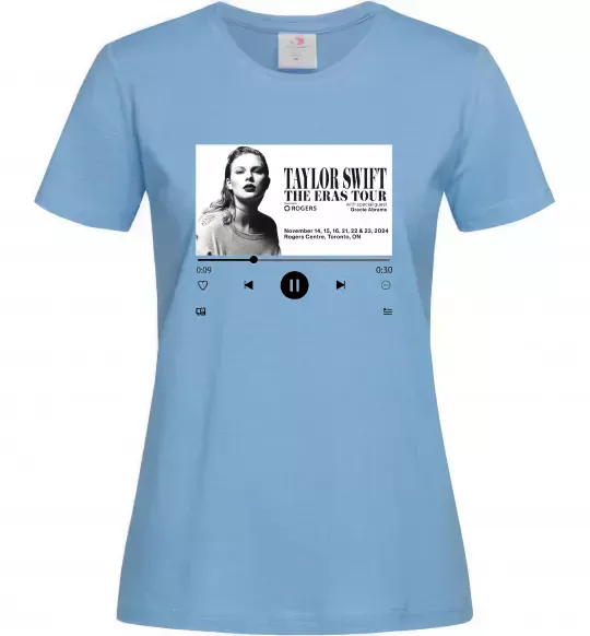 Жіноча футболка Taylor Swift player Блакитний фото