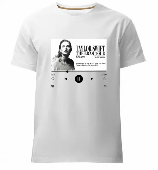 Мужская премиум футболка Taylor Swift player Белый фото