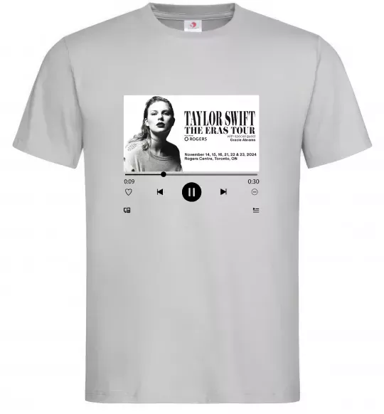 Чоловіча футболка Taylor Swift player Сірий фото