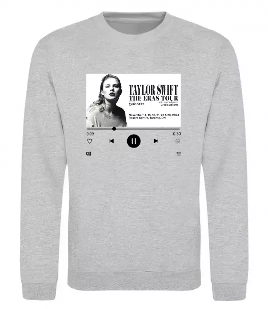 Свитшот Taylor Swift player Серый меланж фото