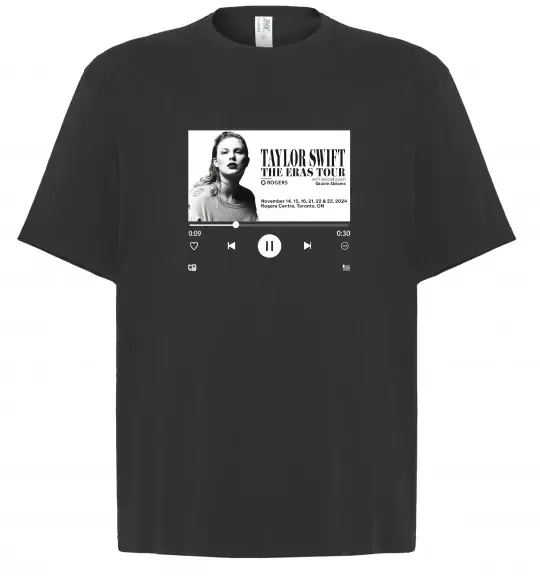 Футболка Оверсайз Taylor Swift player Чорний фото