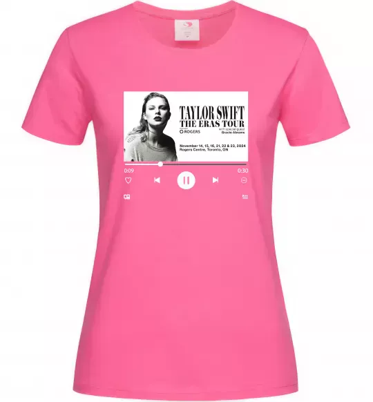 Жіноча футболка Taylor Swift player Яскраво-рожевий фото