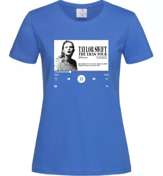 Жіноча футболка Taylor Swift player Яскраво-синій фото