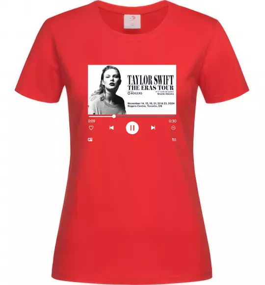 Жіноча футболка Taylor Swift player Червоний фото