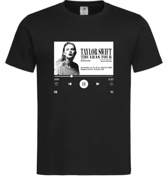 Чоловіча футболка Taylor Swift player Чорний фото