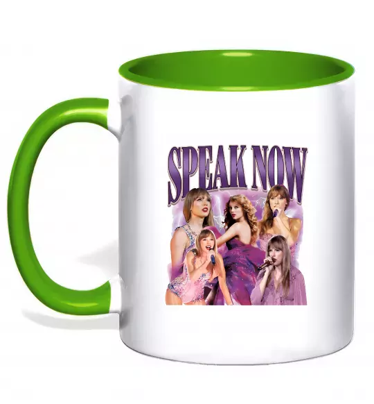 Чашка с цветной ручкой Taylor Swift Speak now Зеленый фото