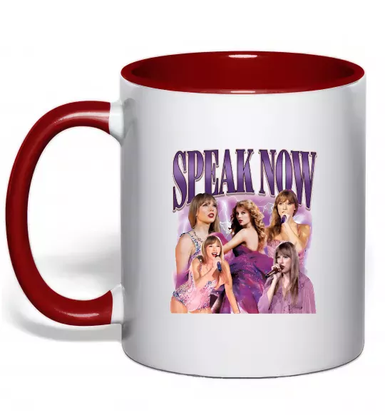 Чашка с цветной ручкой Taylor Swift Speak now Красный фото