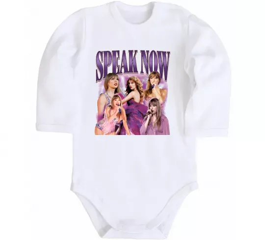 Детский боди Taylor Swift Speak now Белый фото