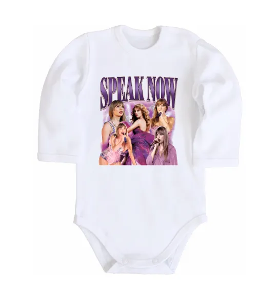 Дитячий бодік Taylor Swift Speak now Білий фото