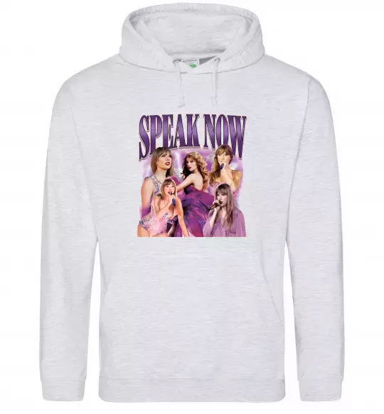 Мужская толстовка (худи) Taylor Swift Speak now Серый меланж фото