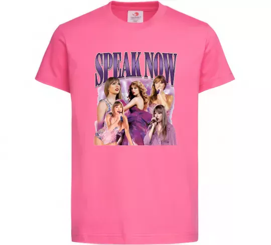 Детская футболка Taylor Swift Speak now Ярко-розовый фото