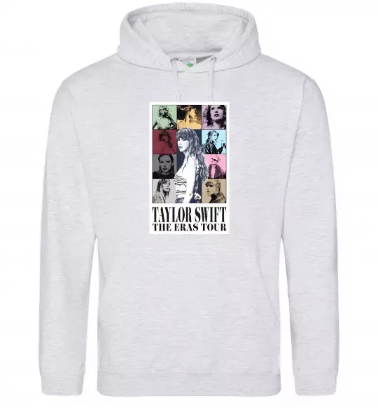 Чоловіча толстовка (худі) Taylor Swift The Eras tour Сірий меланж фото
