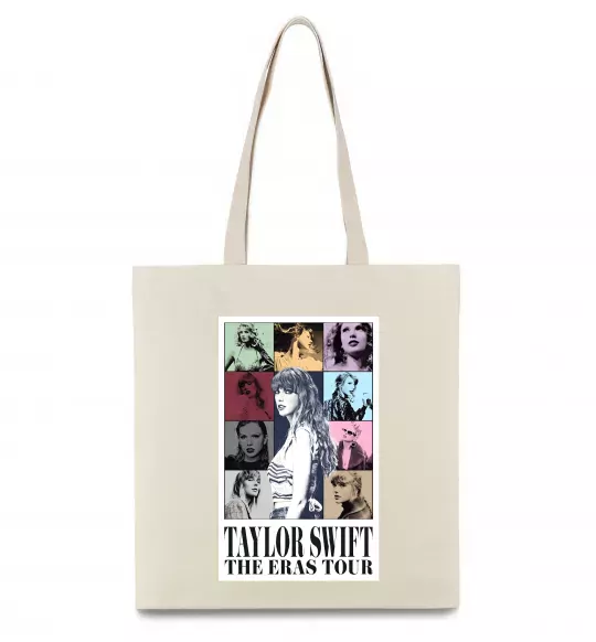 Эко-сумка Taylor Swift The Eras tour Бежевый фото