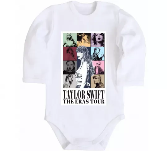 Дитячий бодік Taylor Swift The Eras tour Білий фото