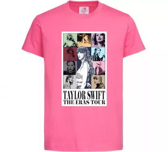 Дитяча футболка Taylor Swift The Eras tour Яскраво-рожевий фото