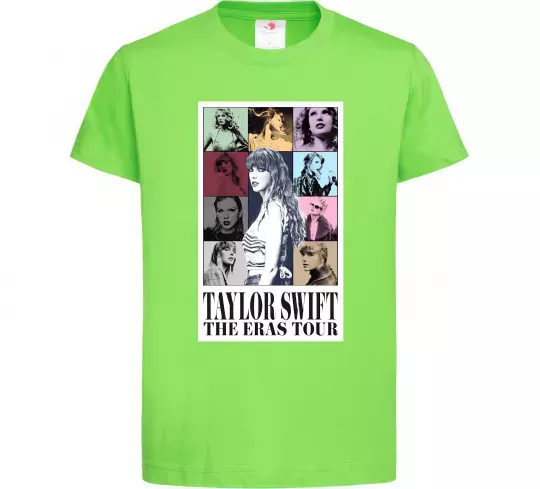 Дитяча футболка Taylor Swift The Eras tour Лаймовий фото