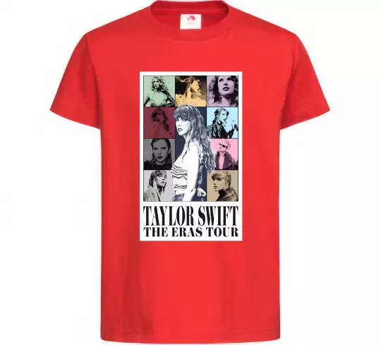Дитяча футболка Taylor Swift The Eras tour Червоний фото