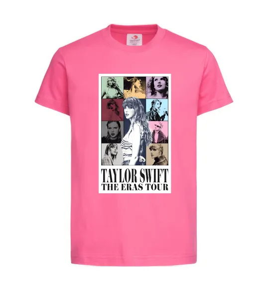 Детская футболка Taylor Swift The Eras tour Ярко-розовый фото