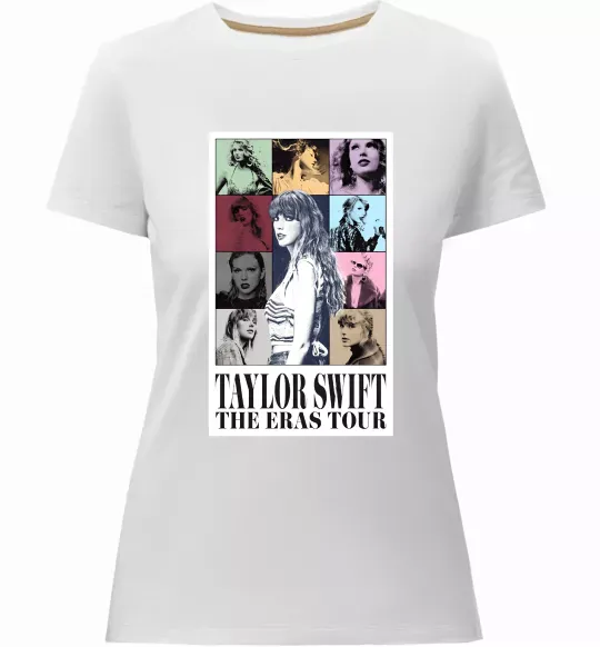 Женская премиум футболка Taylor Swift The Eras tour Белый фото