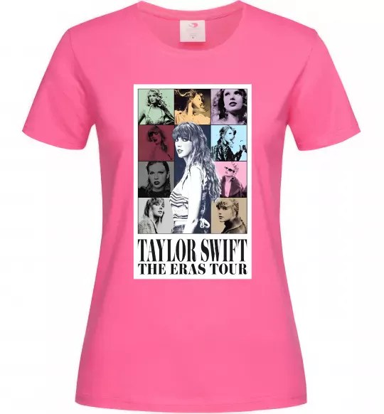 Женская футболка Taylor Swift The Eras tour Ярко-розовый фото