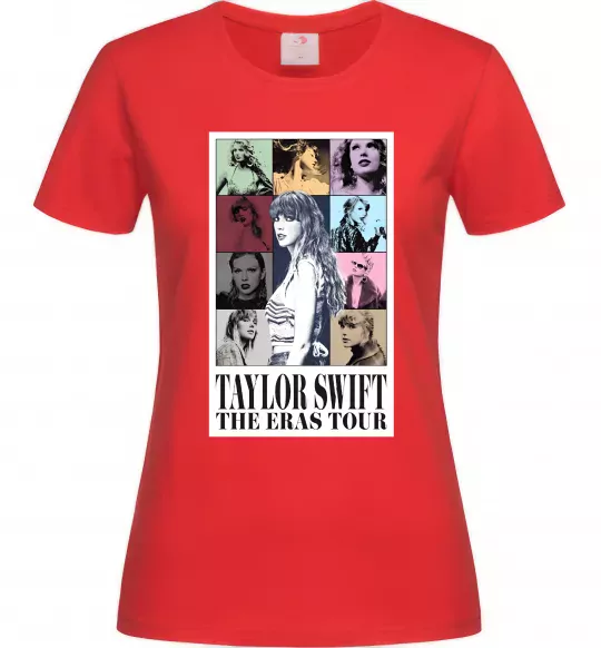 Женская футболка Taylor Swift The Eras tour Красный фото