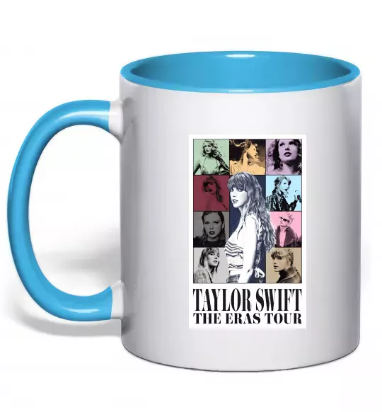Чашка с цветной ручкой Taylor Swift The Eras tour Голубой фото