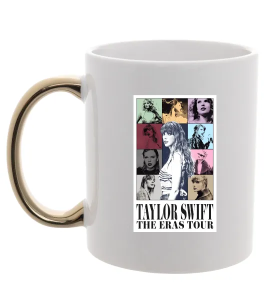 Чашка с цветной ручкой Taylor Swift The Eras tour Золото фото