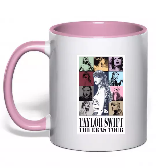 Чашка с цветной ручкой Taylor Swift The Eras tour Нежно розовый фото