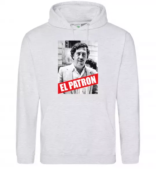 Чоловіча толстовка (худі) El Patron Сірий меланж фото