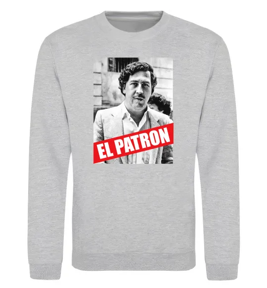 Світшот El Patron Сірий меланж фото
