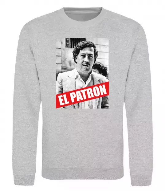 Свитшот El Patron Серый меланж фото