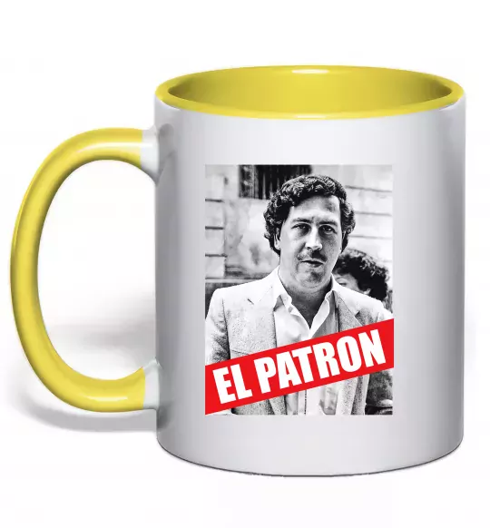 Чашка с цветной ручкой El Patron Солнечно желтый фото