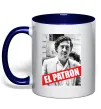 Чашка с цветной ручкой El Patron Глубокий темно-синий фото