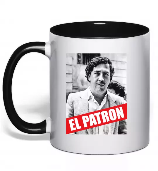 Чашка с цветной ручкой El Patron Черный фото