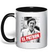 Чашка с цветной ручкой El Patron Черный фото
