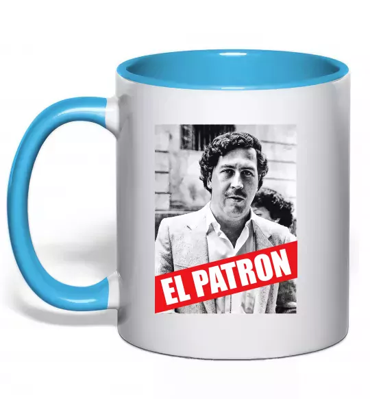 Чашка с цветной ручкой El Patron Голубой фото